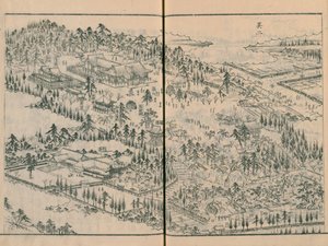 Sanctuaire Takata Hachimangū dans Edo Meisho Zue vol. 4 (livre 11)